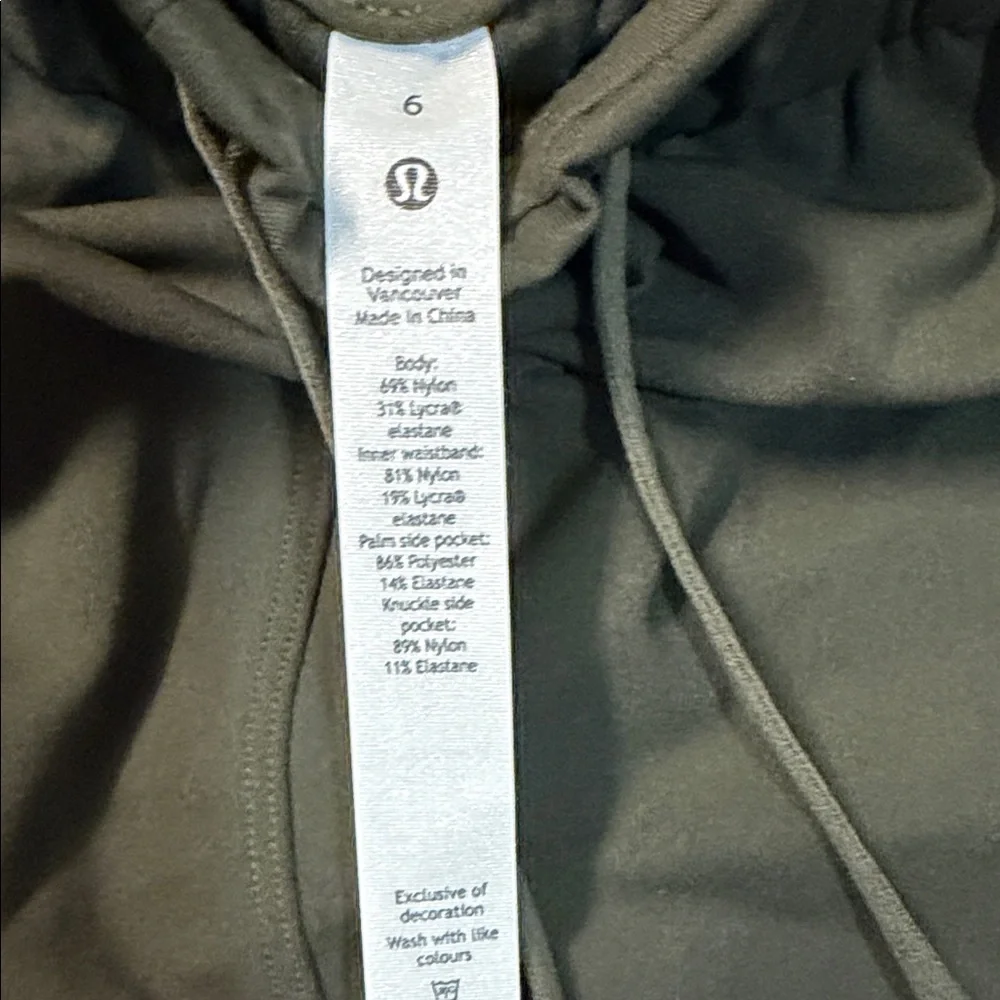 Lululemon pants size 6 dark olive NWOT